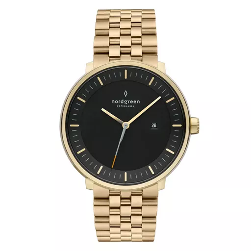 Nordgreen X Christopher Philosopher PH36GO5LGOBLCH Ur, Guld/Sort, 36 mm