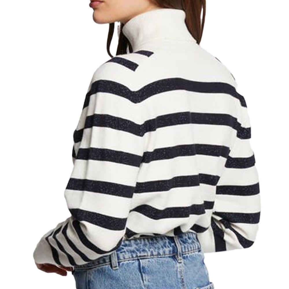 Morgan Pull Blanc/Marine Femme Morgan MLAGON
