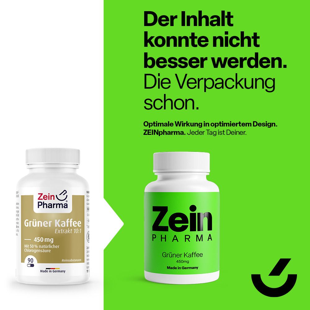 ZeinPharma® Grüner Kaffee Kapseln 450 mg Extrakt