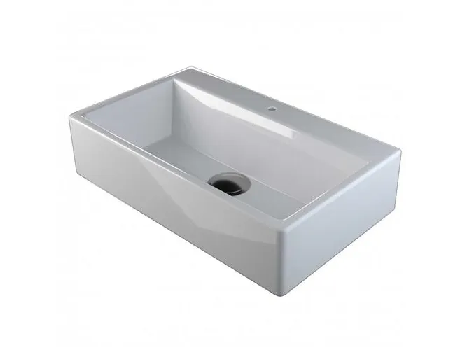 Lavabo Boxo 1080SL håndvask porcelæn 500x300x120mm t/bordpl/væg hvid