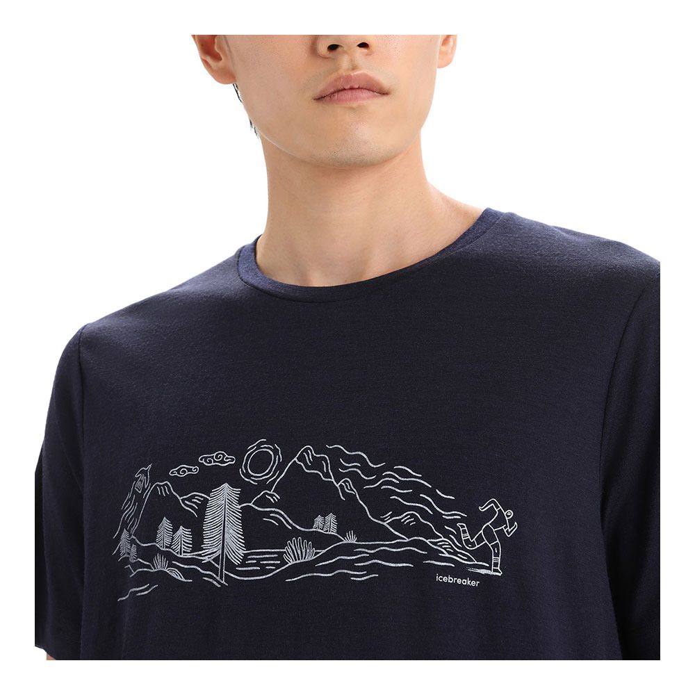 Icebreaker TECH LITE II - Tee-shirt Homme midnight navy