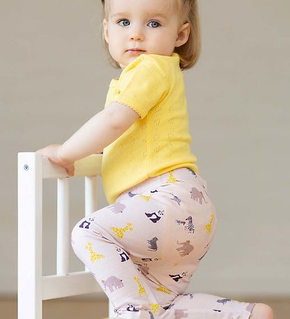 Smallstuff Body k/æ - Heart Jaquard - Soft Yellow m. Hulm?nster