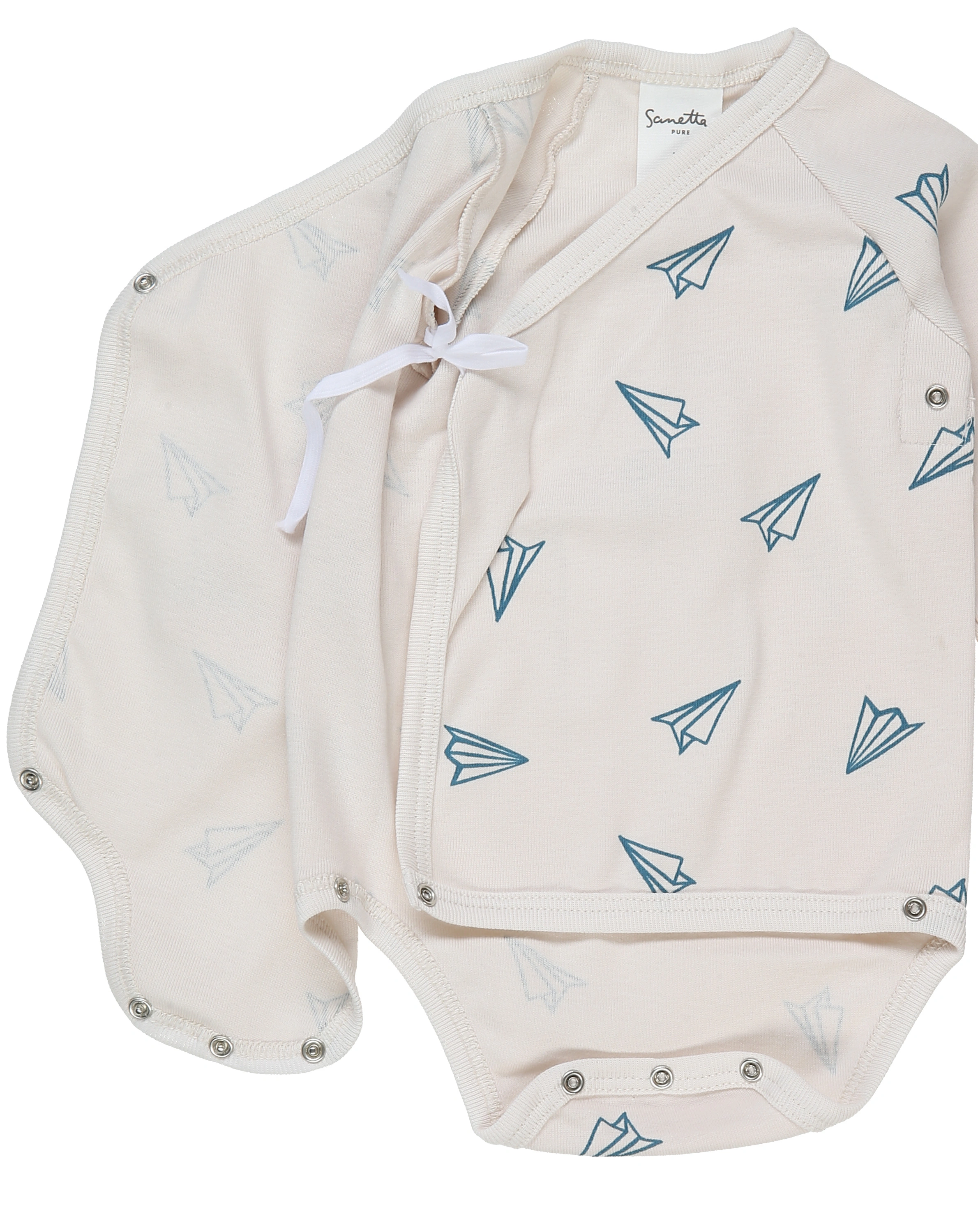 Langarm-Wickelbody PAPER PLANES 2er-Pack in kitt