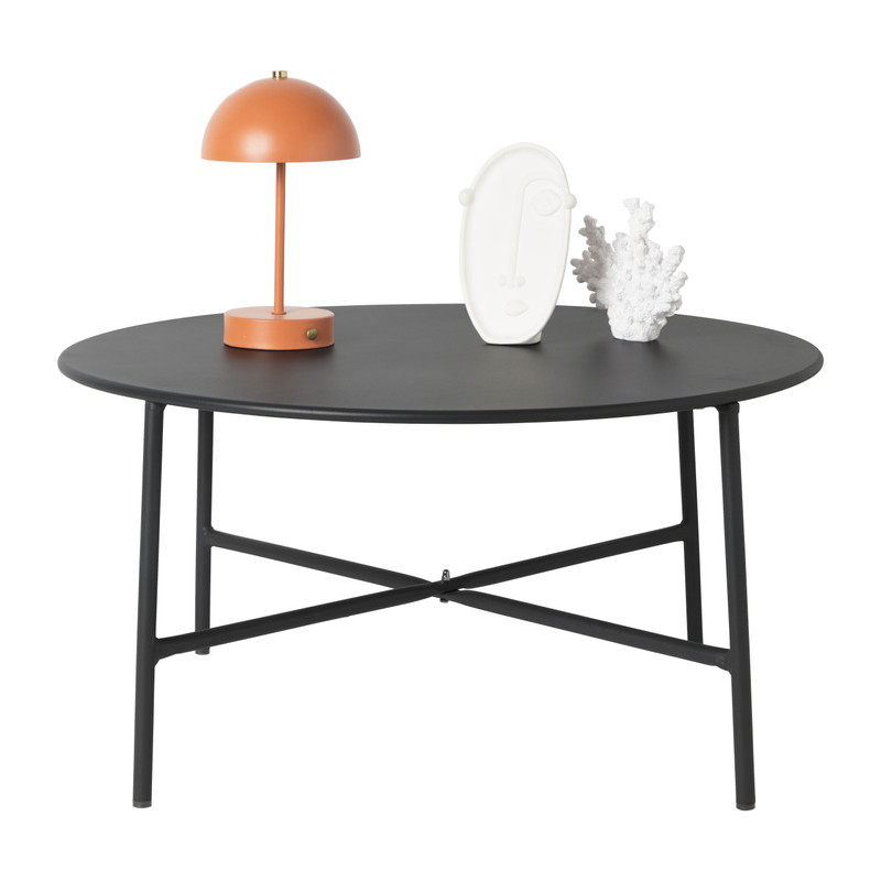 Bijzettafel Pablo zwart - ø70x35 cm