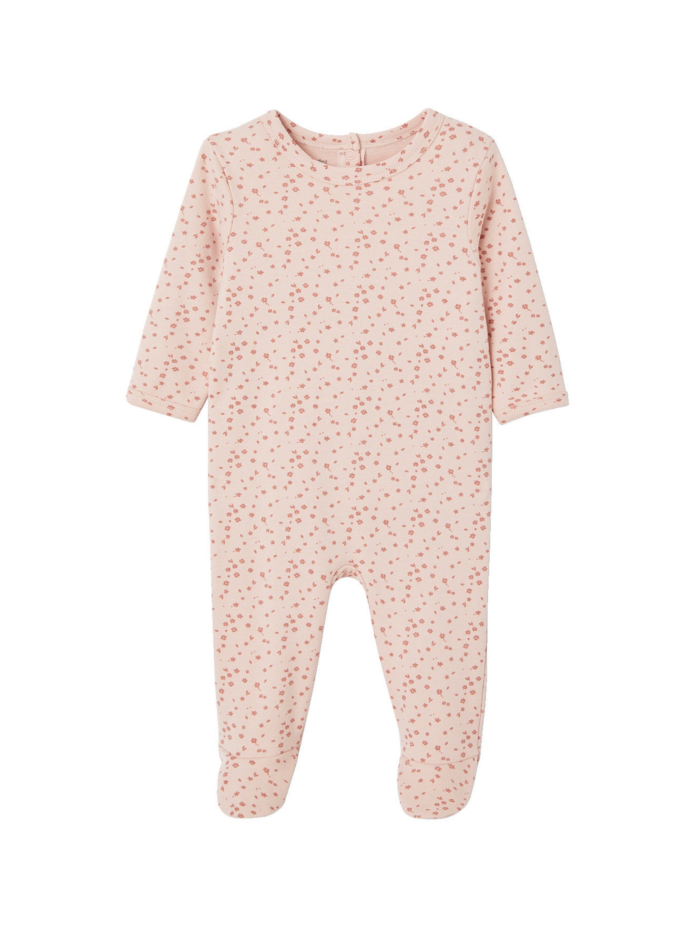 Vertbaudet 3er-Pack Baby Strampler BASIC, Interlock-Jersey pack altrosa blumen tupfen