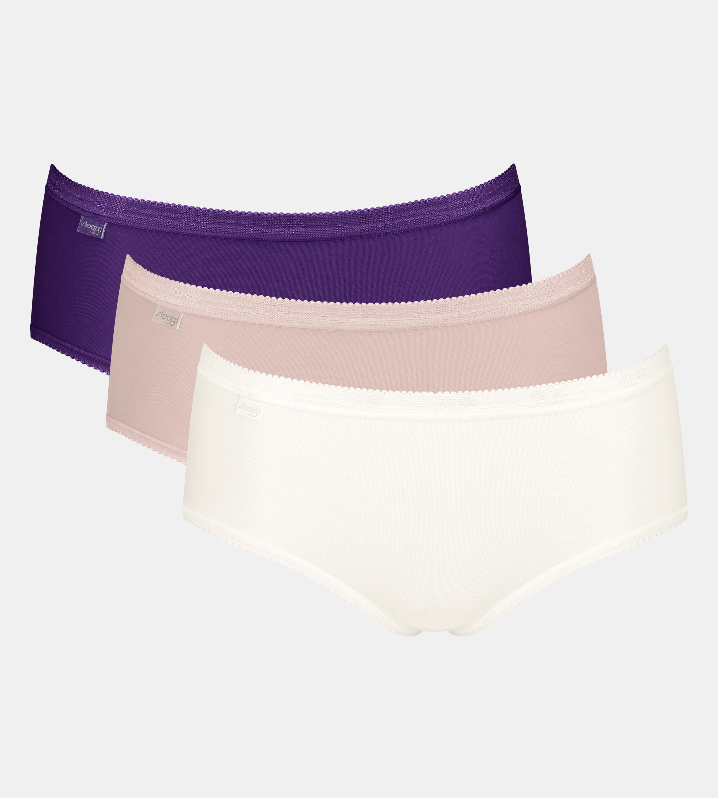 sloggi Midislip »Basic+«, Baumwollmix, klassischer Stil, mittelhoher Bund, Softnähte