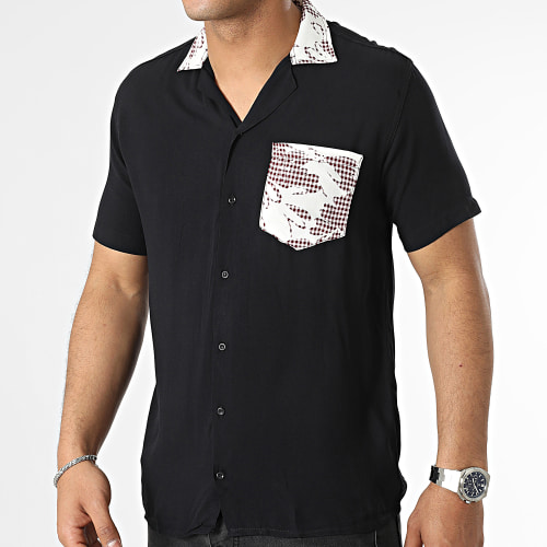 Chemise Manches Courtes Noir