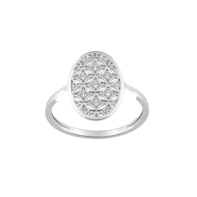 Bague Femme - Or 18 Carats - Diamant 0,08 Carats