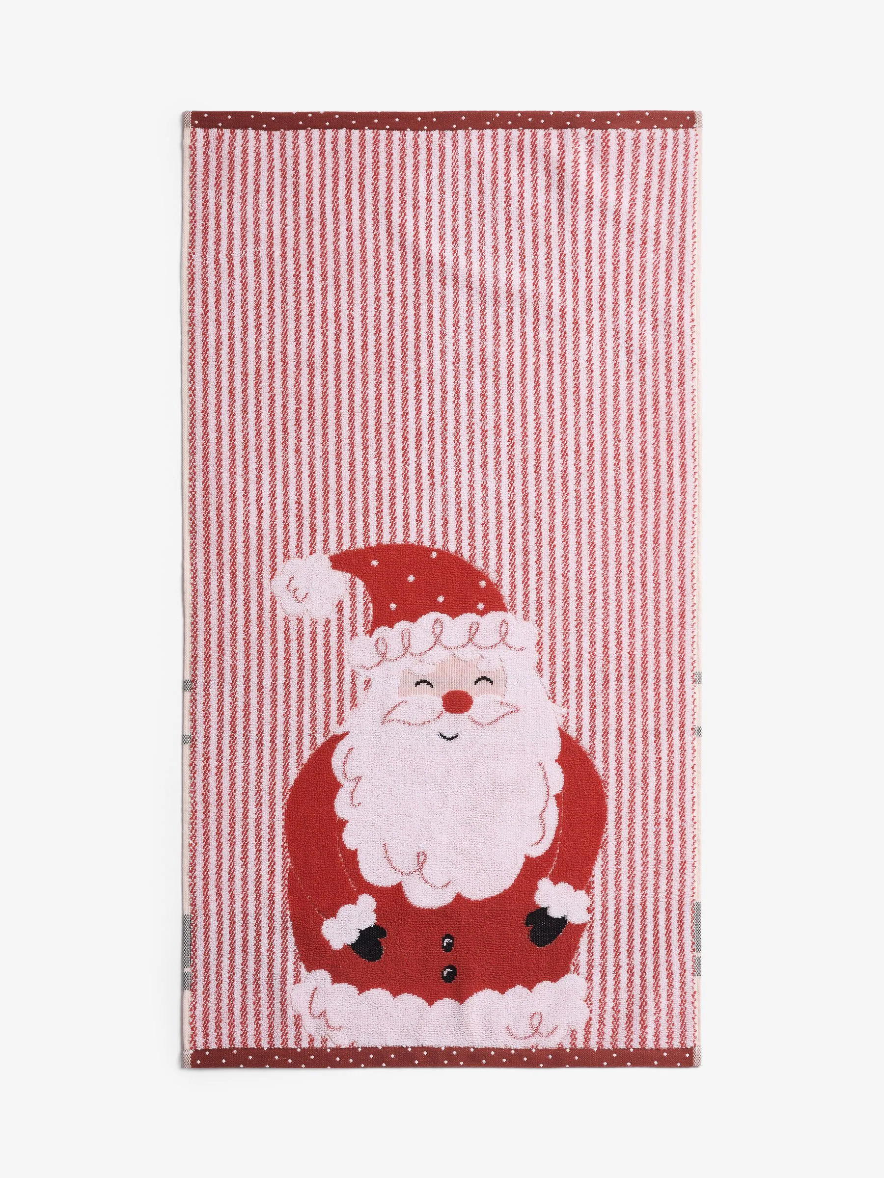 Kersthanddoek met kerstmanprint