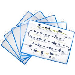 by tarifold Porte brochures, A4 paysage, bleu