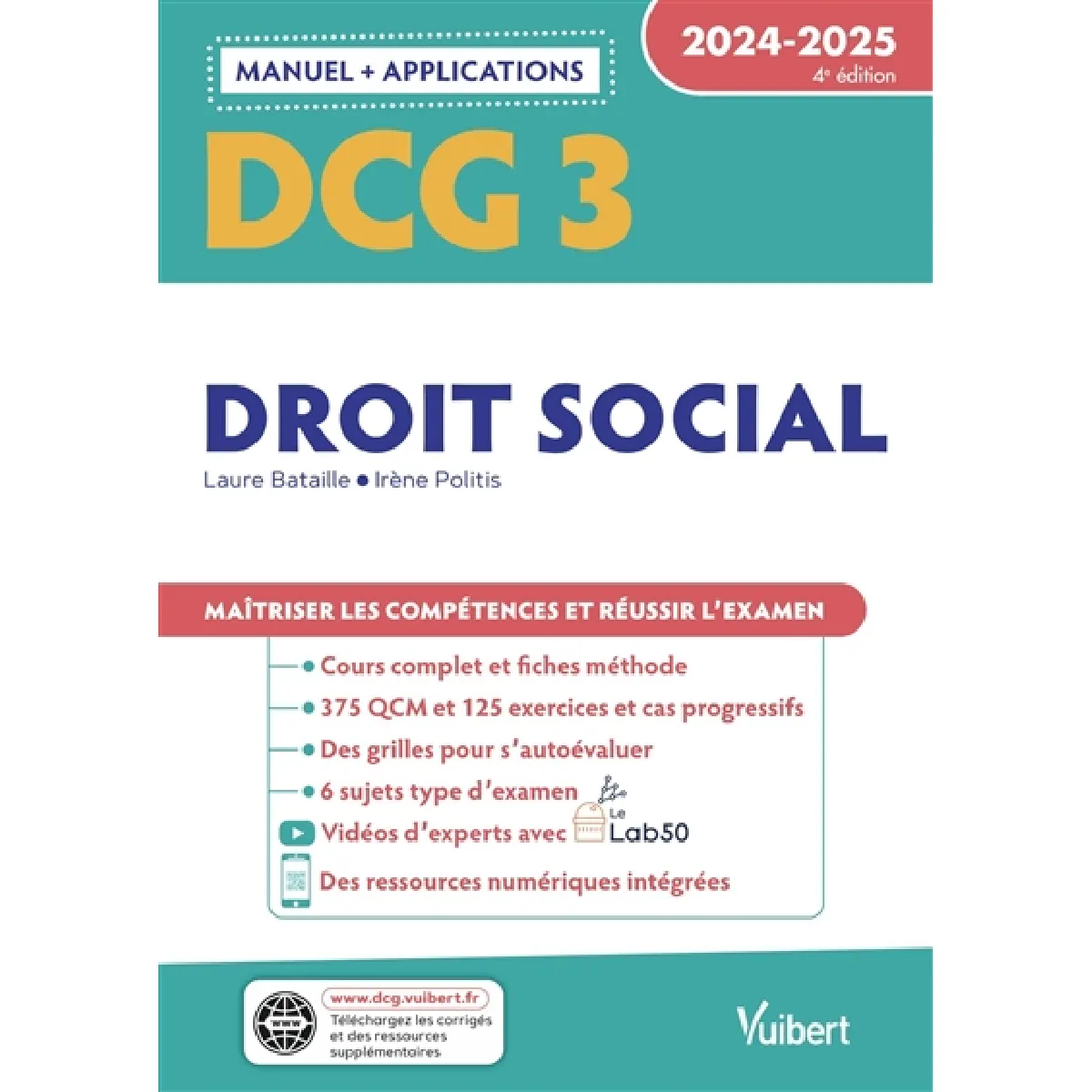 DCG 3, droit social : manuel + applications : 2024-2025
