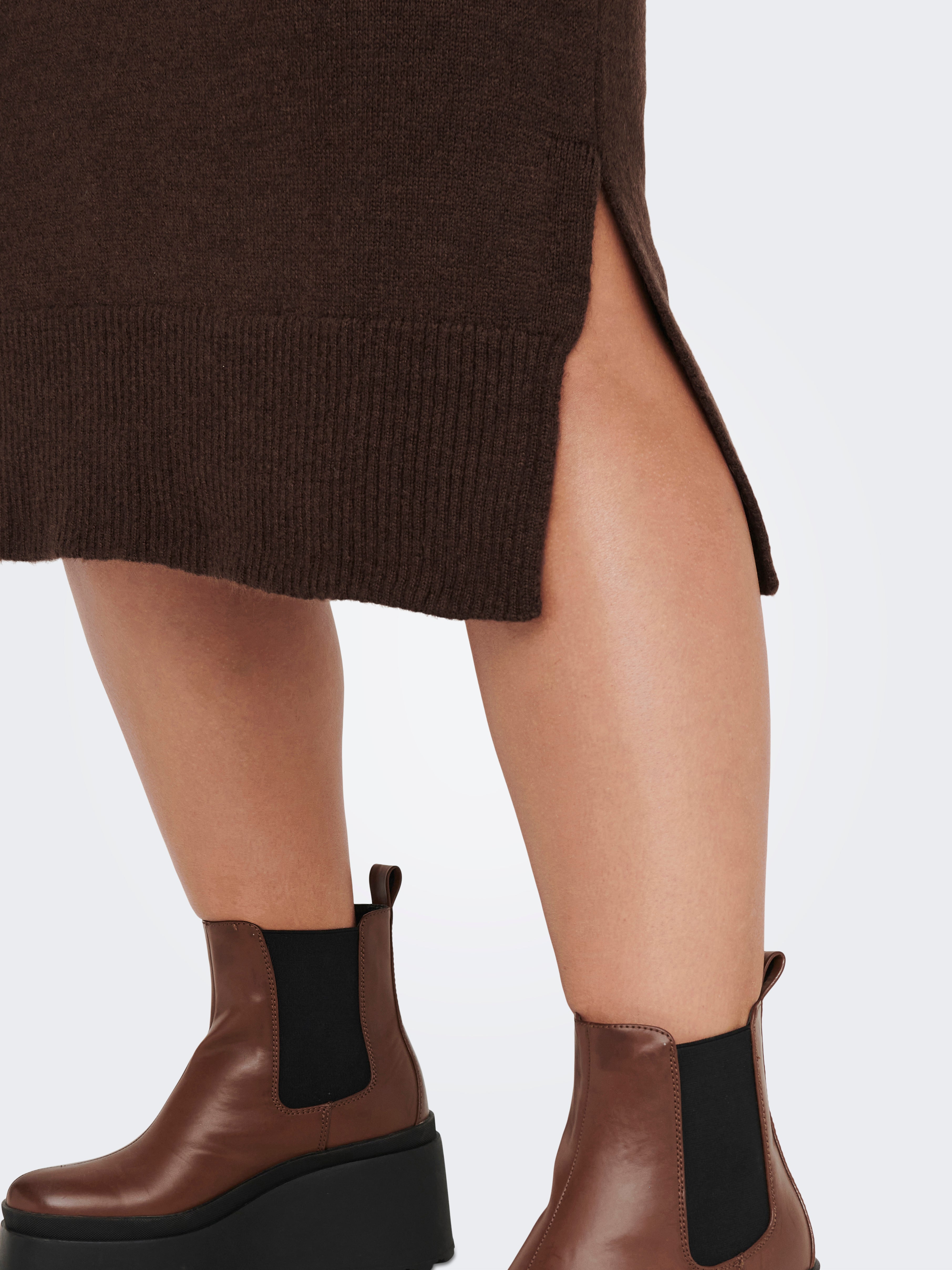 CARBRANDIE Langes Kleid Chicory Coffee