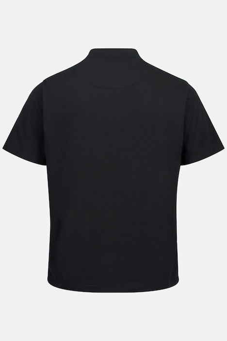 STHUGE T-Shirt, Halbarm, Stehkragen mit Schriftzug, bis 8 XL