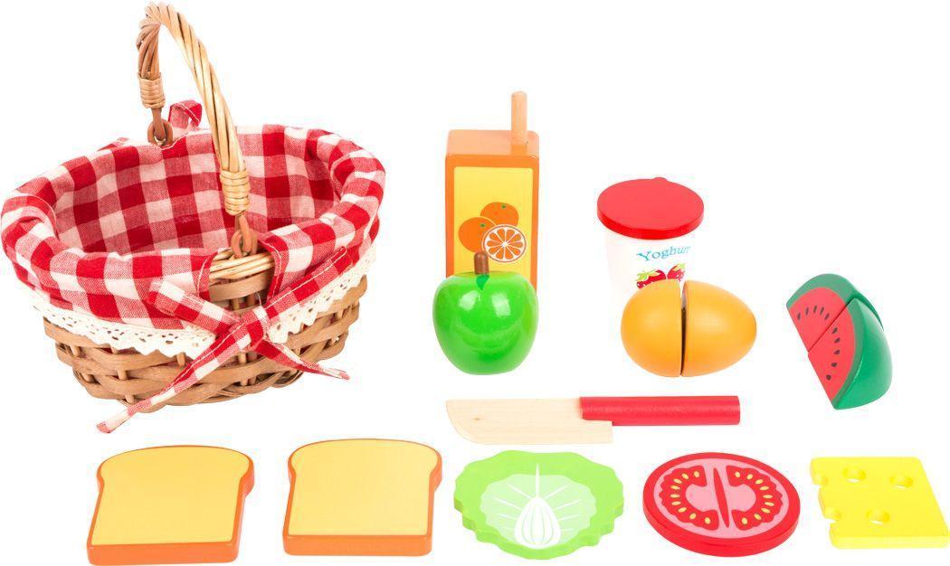 Lebensmittel PICKNICKKORB 17-teilig aus Holz