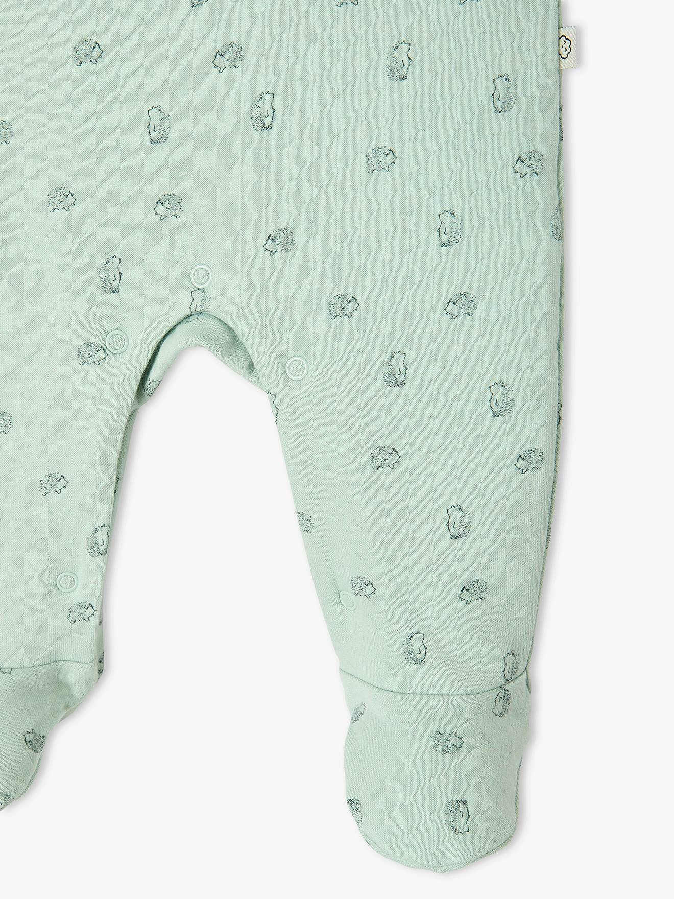Conjunto para recém-nascido + body + doudou em algodão orgânico branco claro liso com estampas.