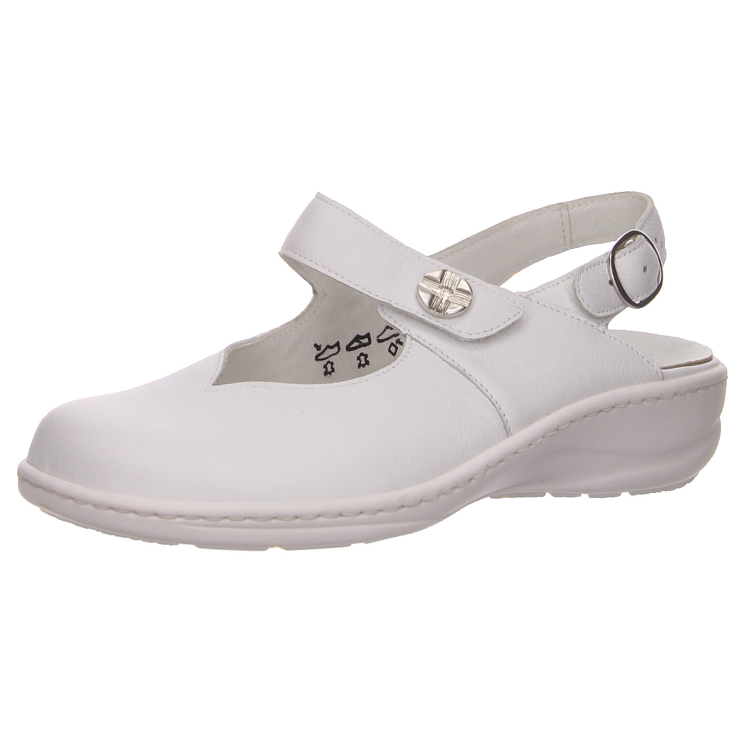 Waldläufer Spangenschuhe weiß weiss/weiss kombi