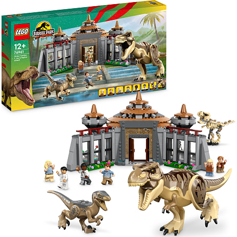 LEGO® Jurassic Park Besøgscenter: T. rex- og raptor-angreb 76961