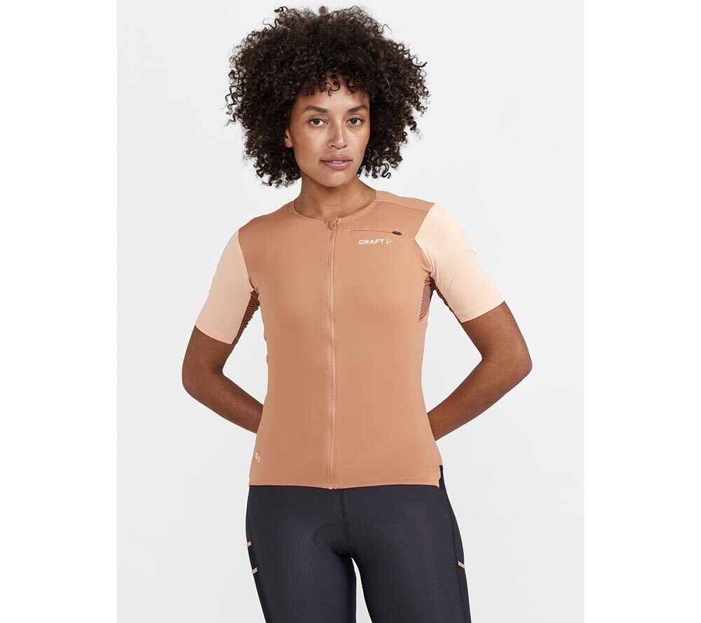 Craft Pro Gravel Fietsshirt Korte Mouwen Oranje Dames