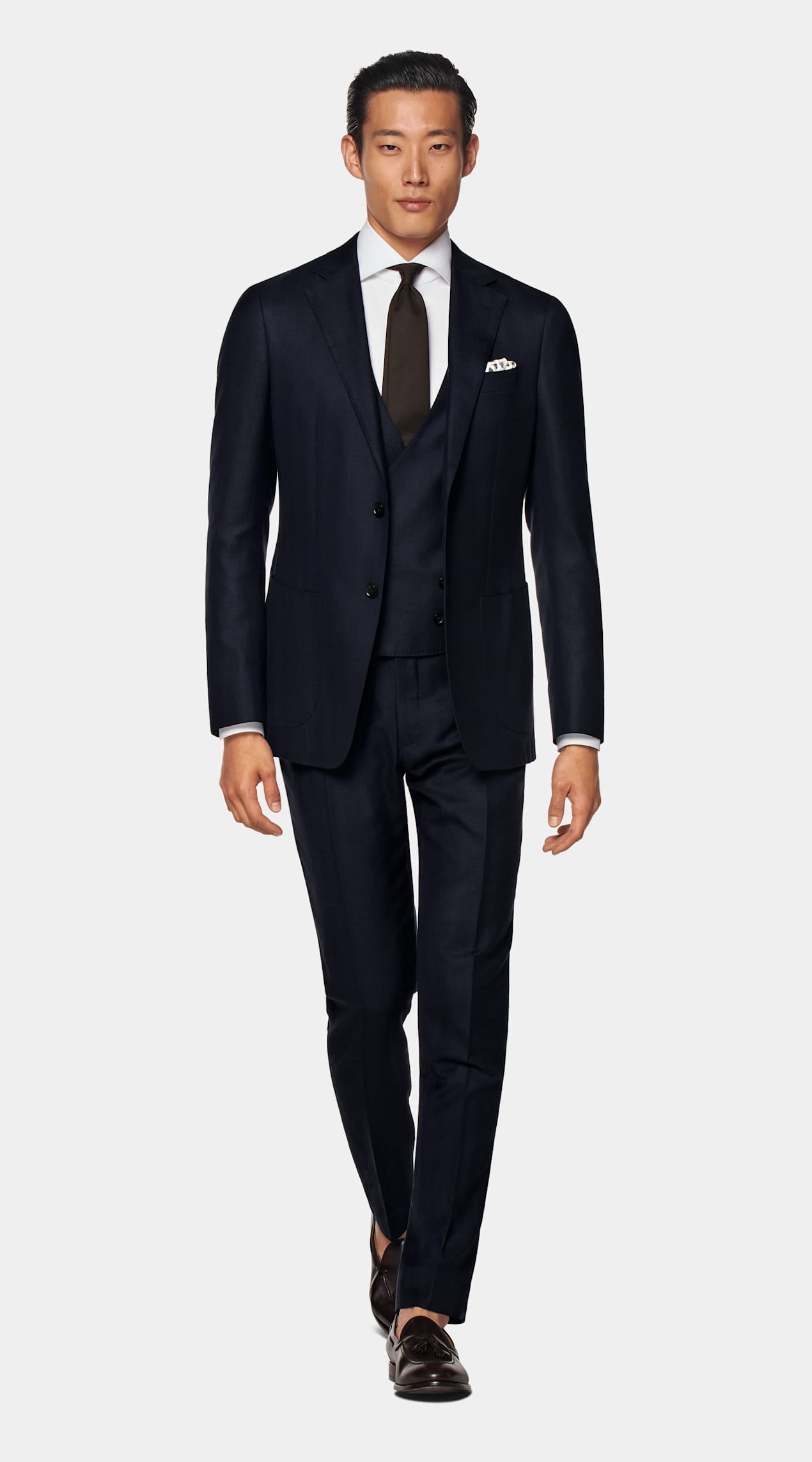 Gilet de costume bleu marine