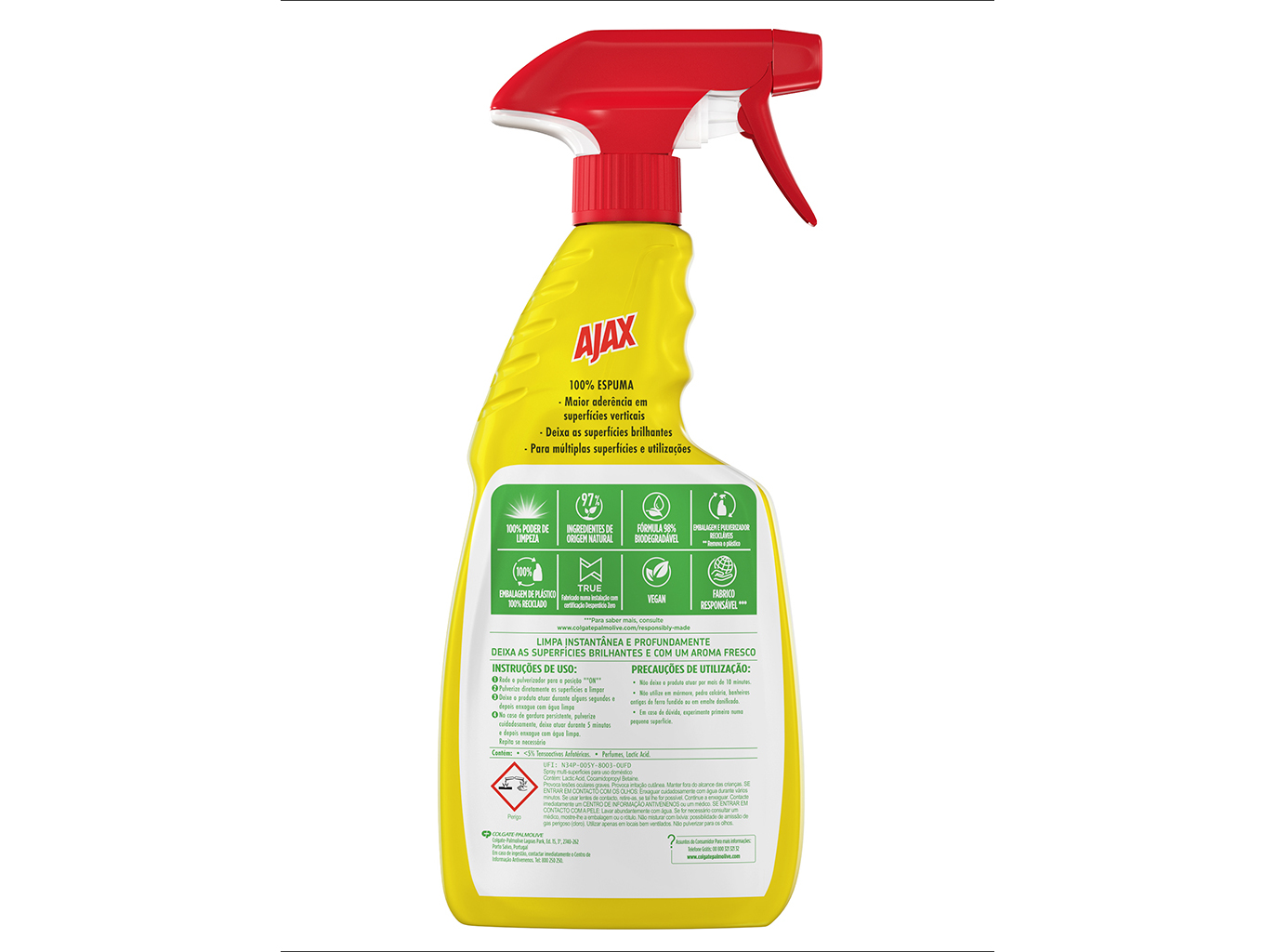 LIMPEZA MULTISUPERFICIES AJAX POWER MOUSSE 500ML