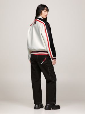 Jaqueta de couro unissex Tommy x Avirex