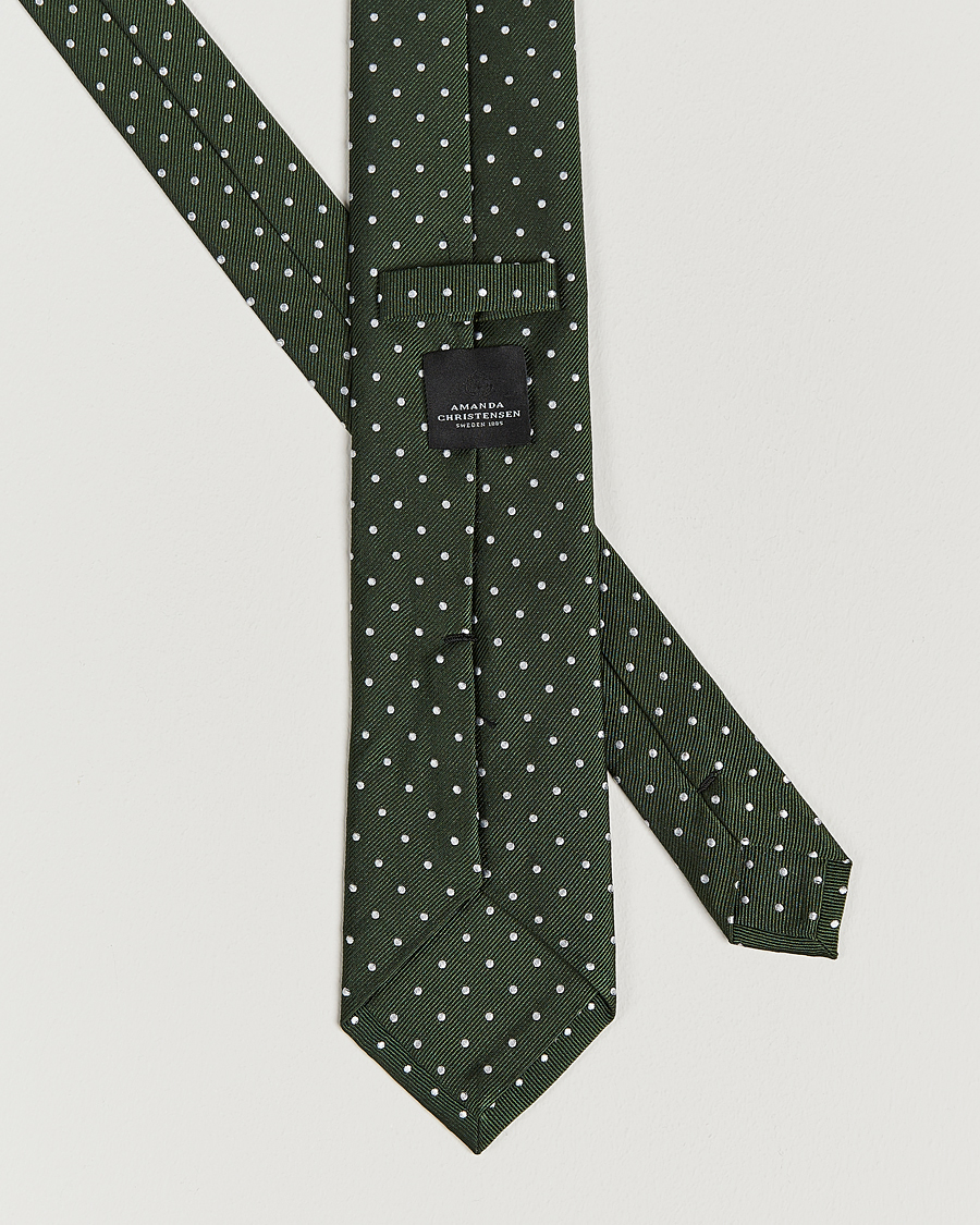 Amanda Christensen Set Tie & Pocket Square Green/White