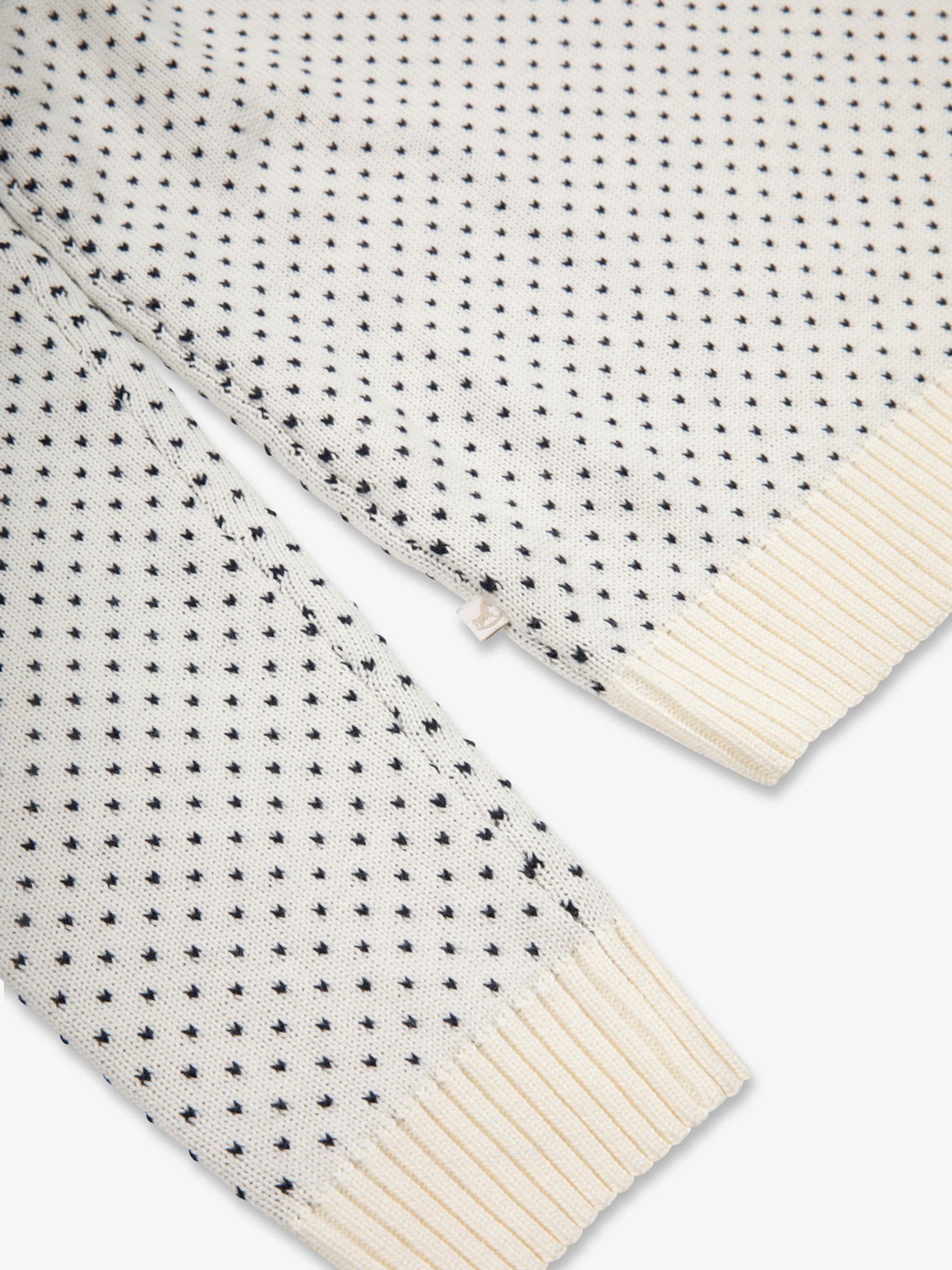 Crème - Kerstmis rendiertrui met Fairisle-patroon
