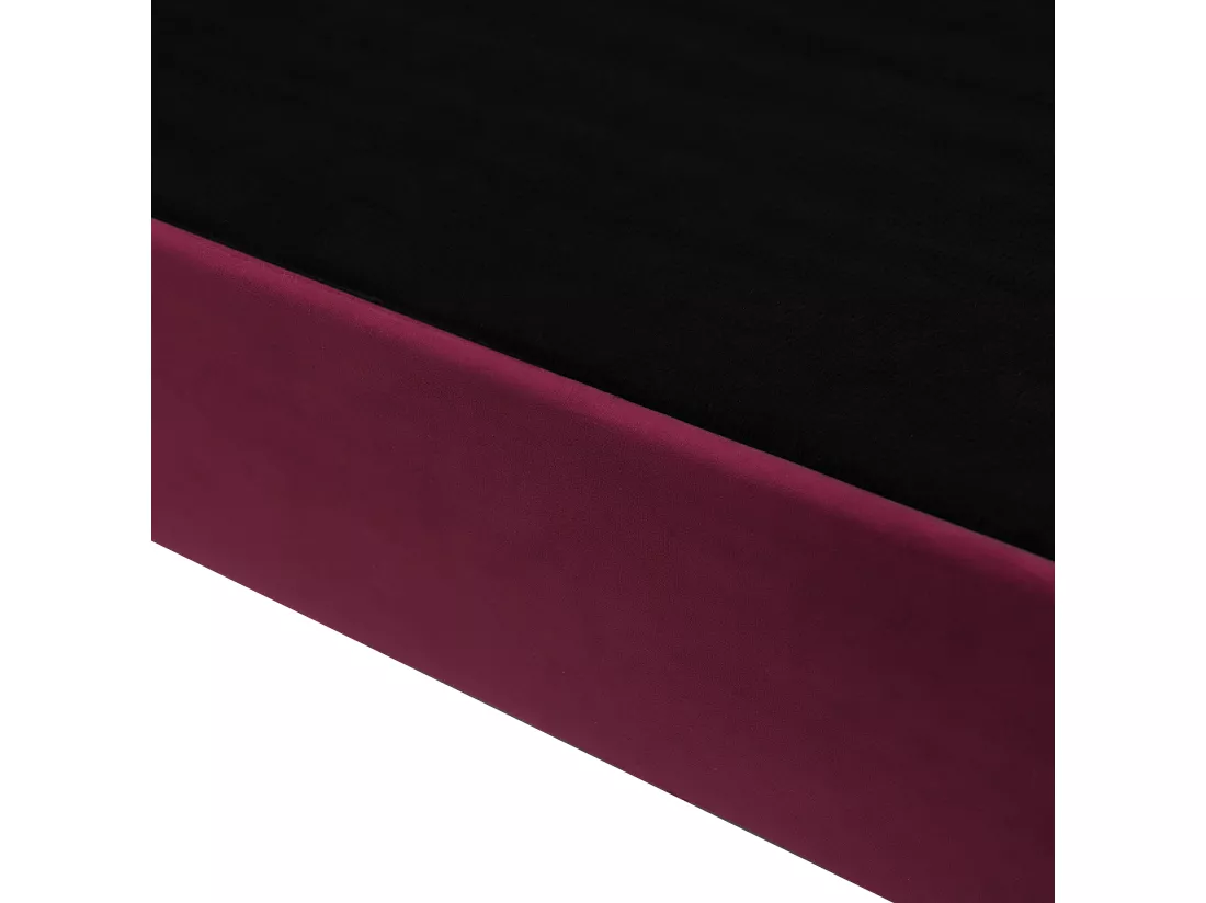 Canapé Chesterfield 2 places en velours rouge SKIEN
