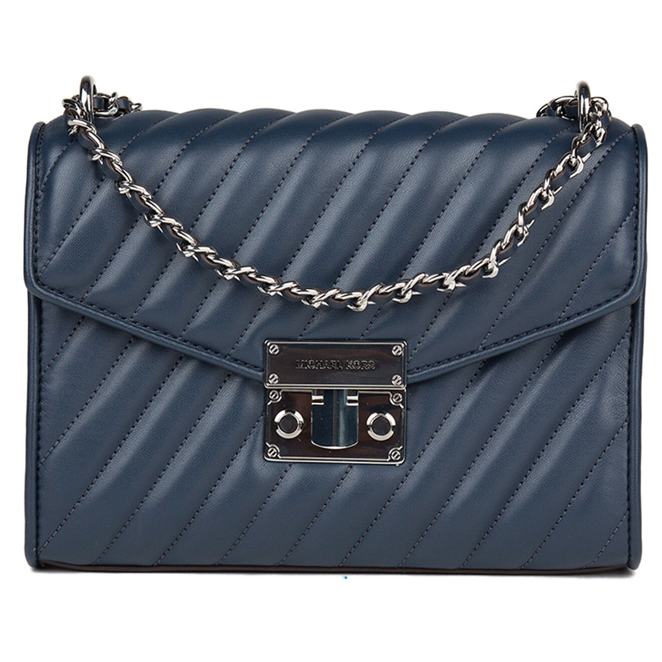 Michael Kors Sac bandoulière en Cuir Rose bleu marine - 23x18x5 cm