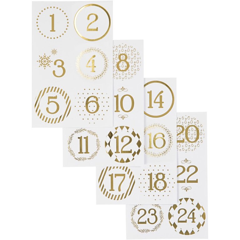 Vivi Gade Adventskalenderzahlen Sticker Set