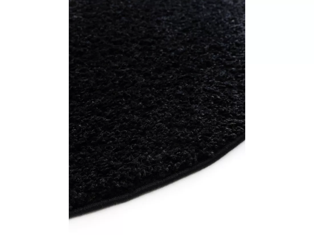 Tapis à poils longs Soho Noir ø 160 cm rond