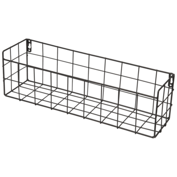 Duraline wandrek zwart staal 40x10x12 cm
