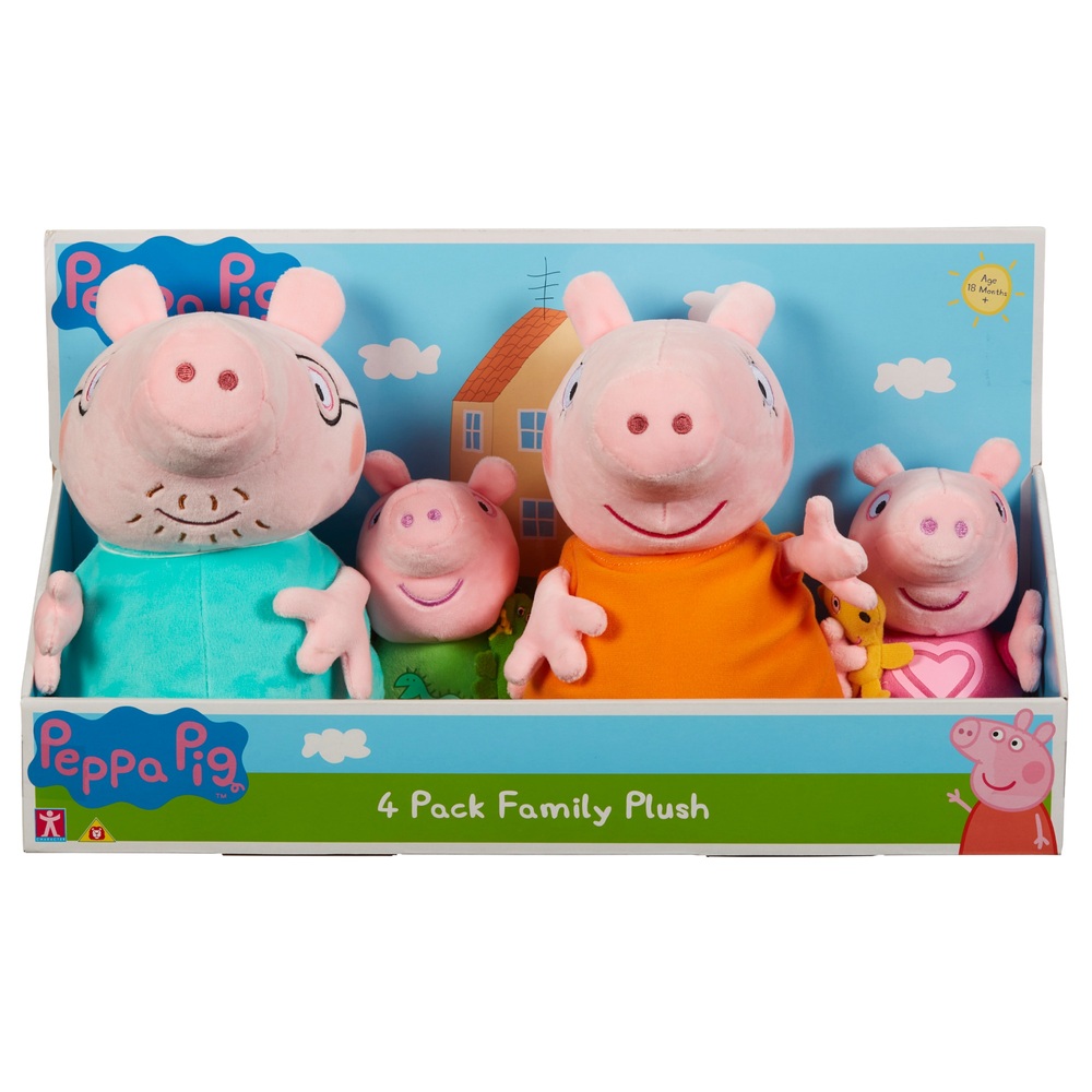 Peppa Pig 4er-Pack Familienplüschtiere