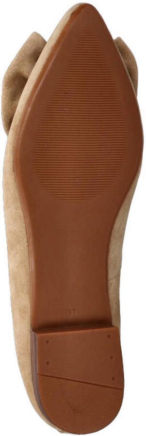 Tango Duna 3 m suède loafers met strikje beige