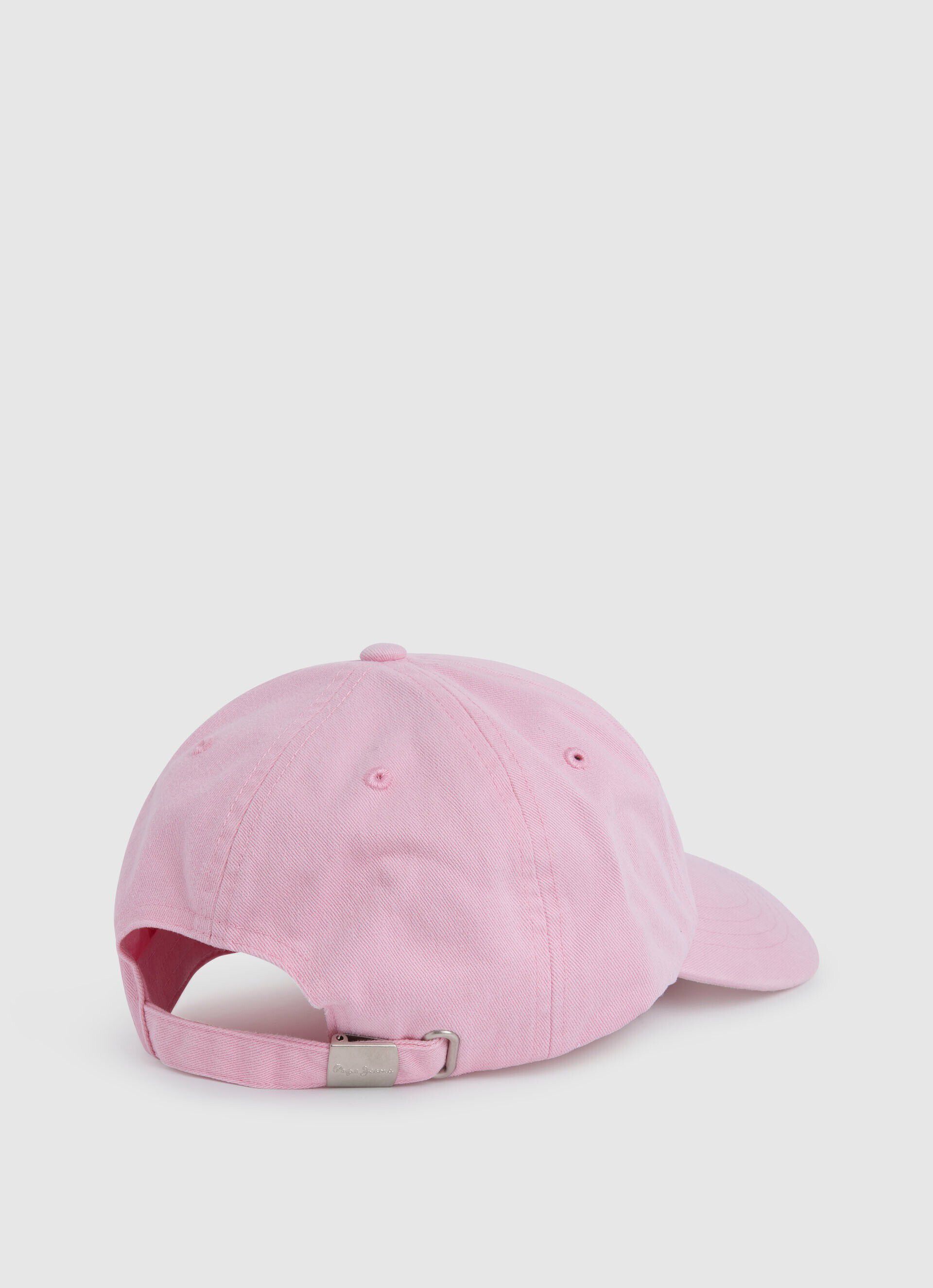 Boné básico com logotipo bordado - rosa claro