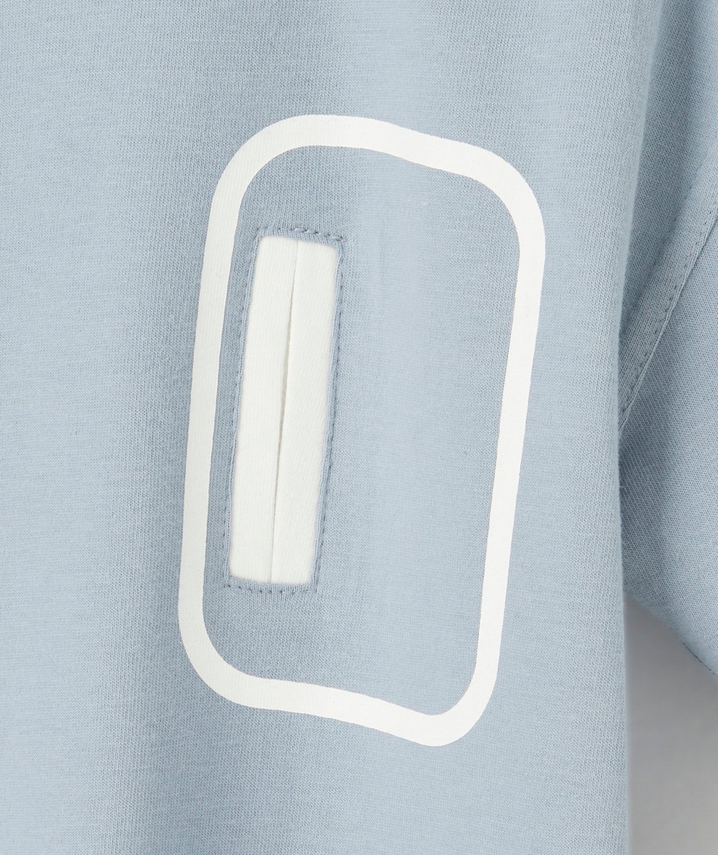 T-SHIRT GARÇON EN COTON BIOLOGIQUE BLEU CIEL AVEC DÉTAIL POCHE