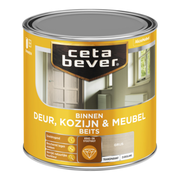 CetaBever Deur, Kozijn & Meubelbeits zijdeglans transparant grijs 250 ml