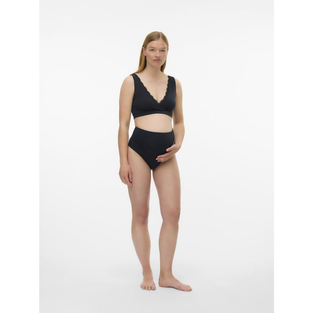Køb Mama;licious Snow White Black Mlhelena Crossy Lace Bra 2F 2-P Noos