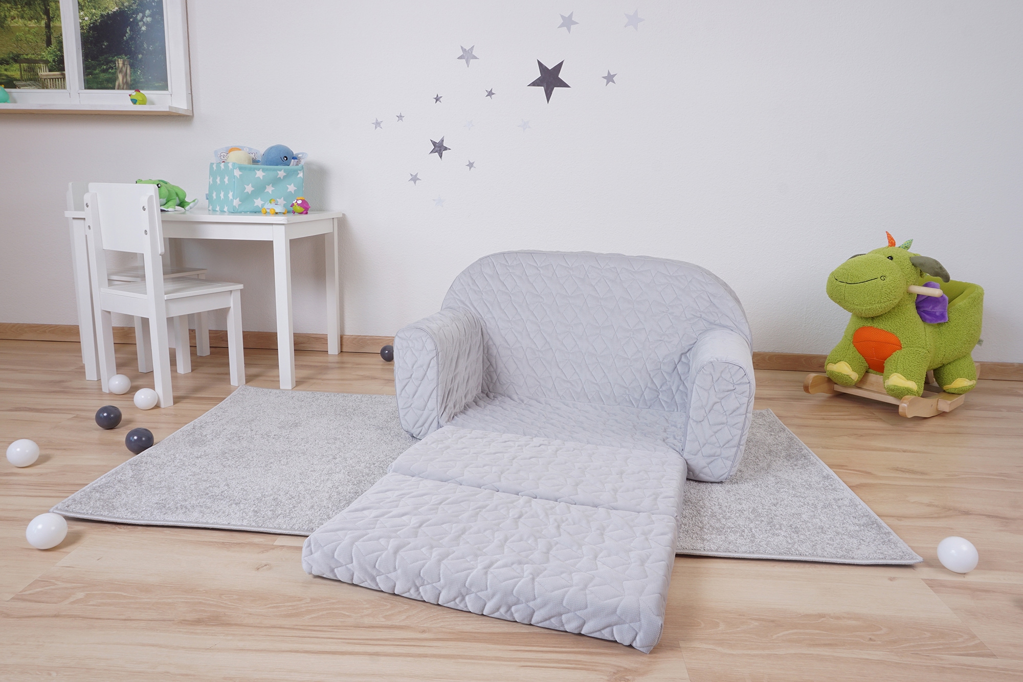 Knorrtoys® Sofa »Cosy, Geo Grey« für Kinder; Made in Europe