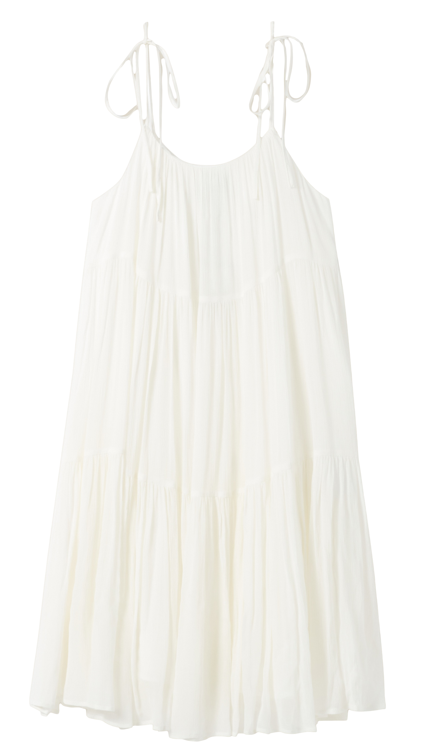 Robe courte babydoll col carré| Blanc