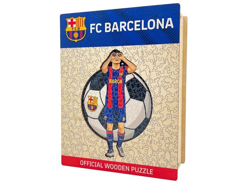 Iconic Puzzle FC Barcelona – Pedri Offizielles Holzpuzzle, Grösse M