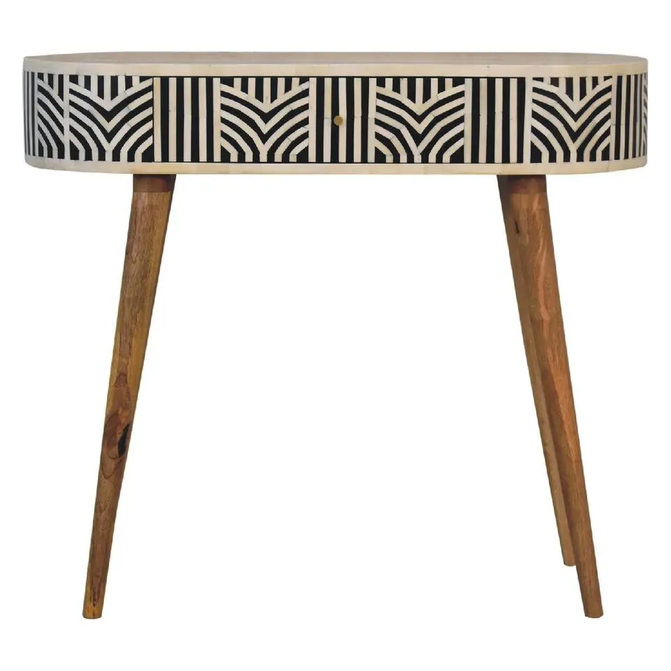 Artisan Furniture Solid hout Edessa Sidetable Tafel met Bone Inlay