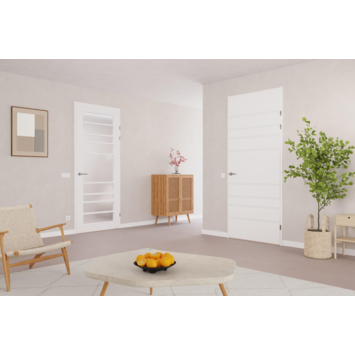 Arne & Bodil binnendeur ABD518 satijnglas - wit afgelakt - glaslat wit