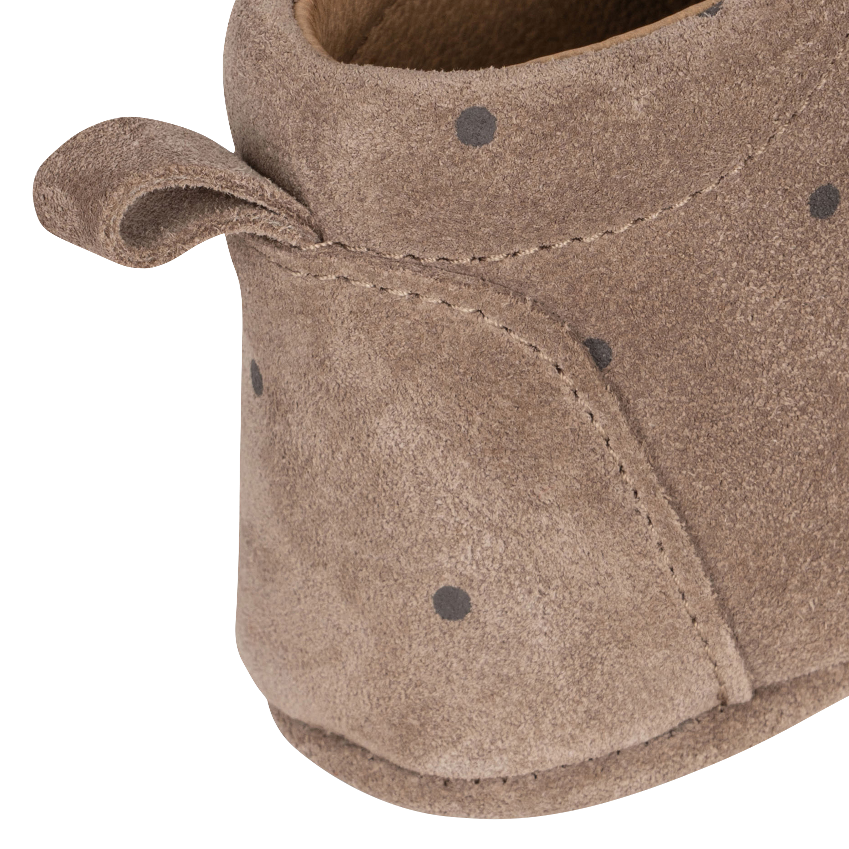 MAMOUR - Chaussons imprimés en cuir velours| Gris