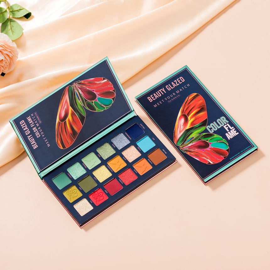 BEAUTY GLAZED - Color Flame Butterfly Oogschaduwpalet (18 kleuren)