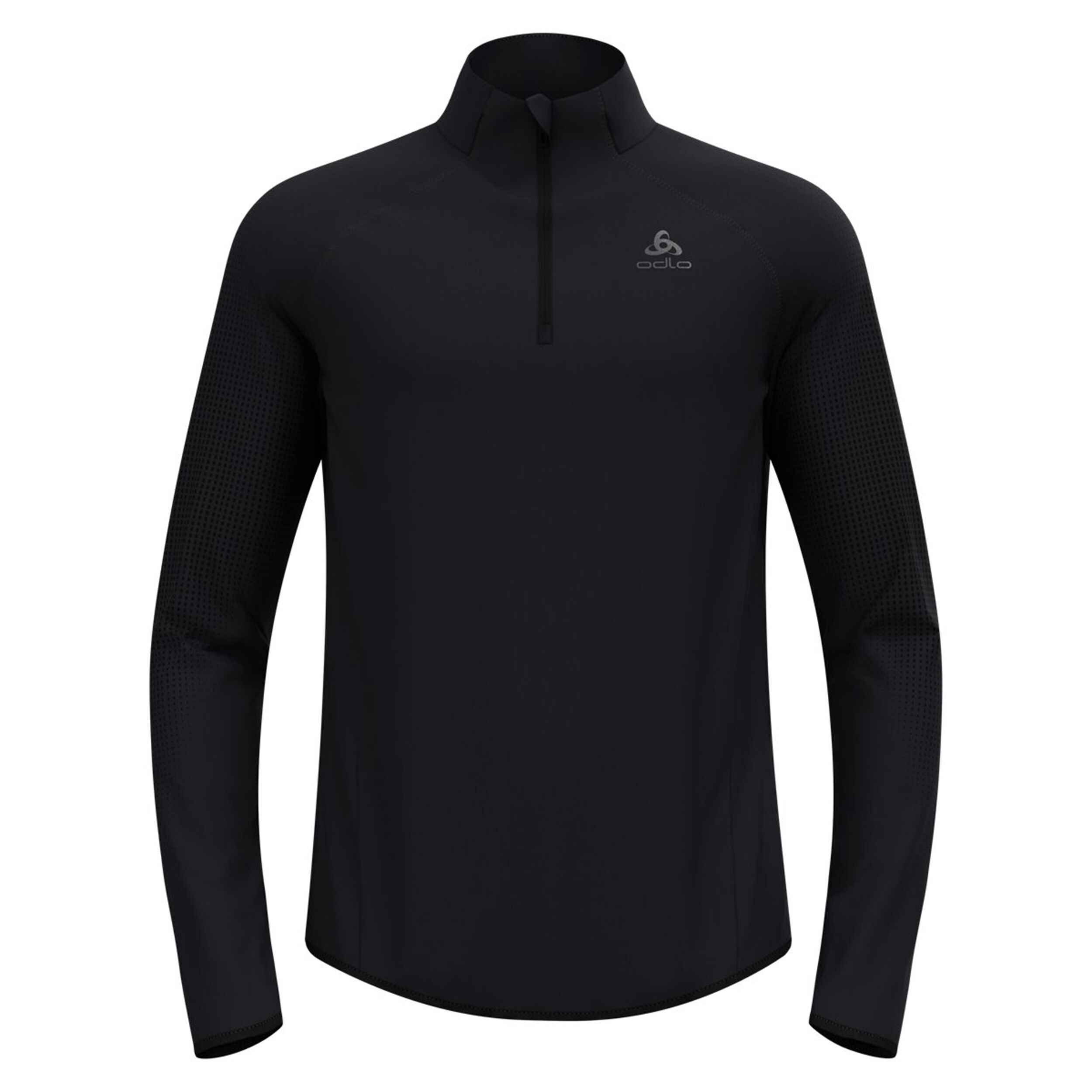 Odlo Zeroweight Warm Mid Layer 1/2 Zip Maillot De Course Hommes - Noir