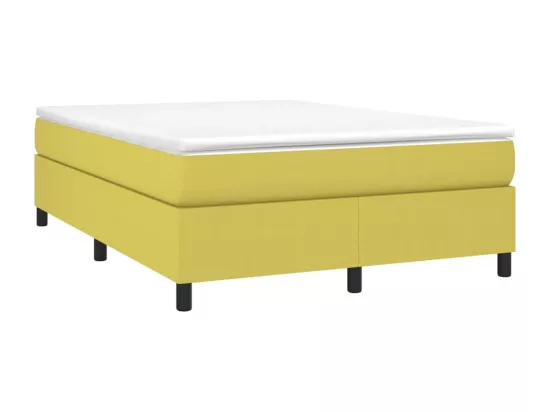 Sommier tapissier Vert 140x200 cm Tissu