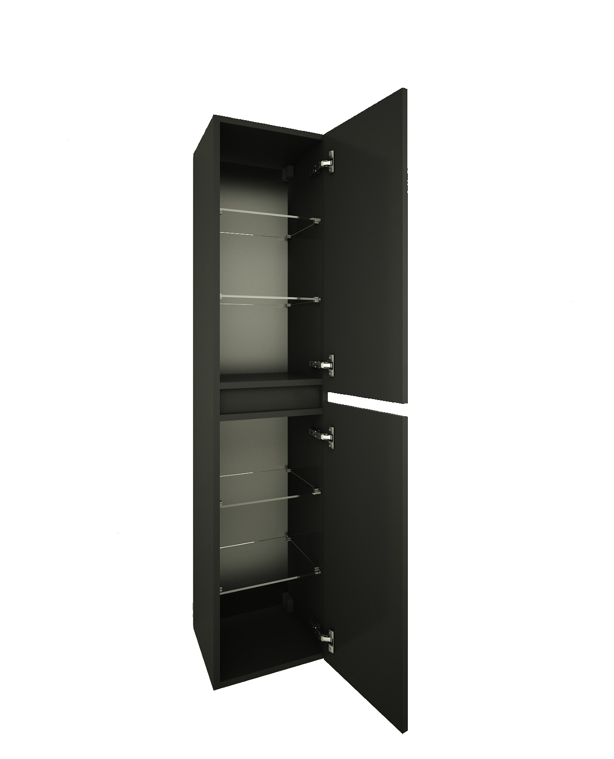 Mueller City kolomkast 160x35x35cm mat zwart