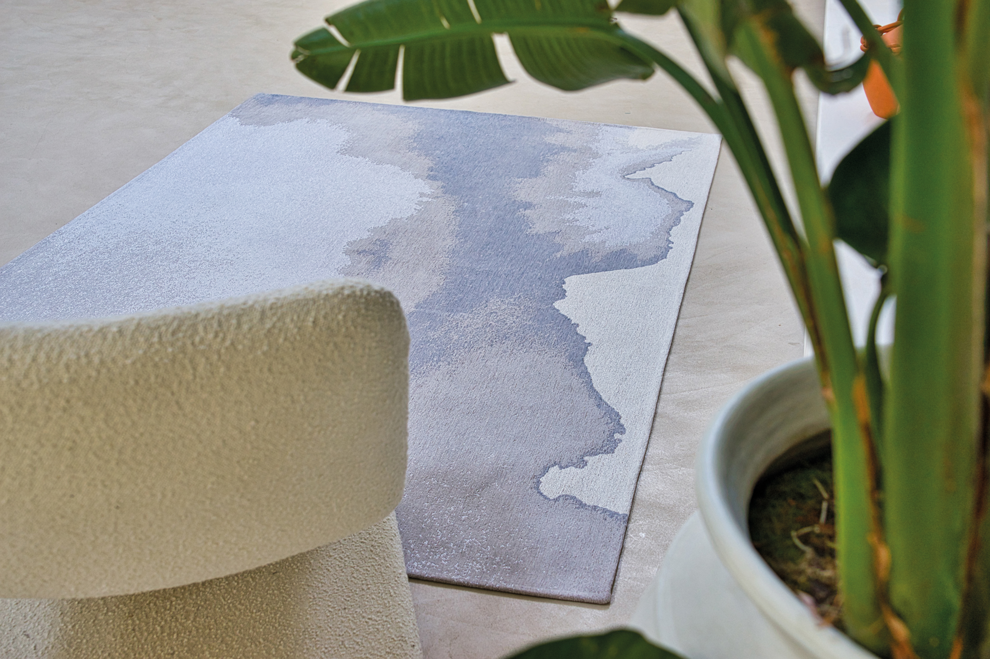 Ecorugs vloerkleed Lagoon blauw ∅ 140 cm