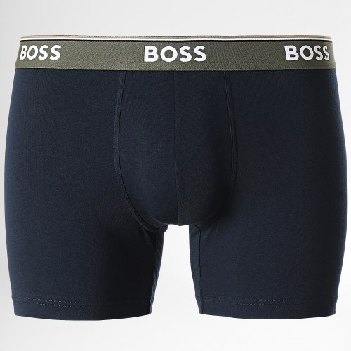 Lot De 3 Boxers 50495425 Noir Bleu Marine Vert Kaki
